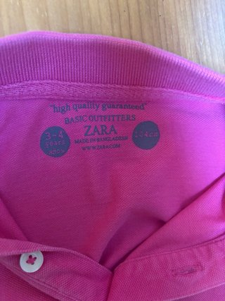 Polo Zara niño rosa talla 3-4
