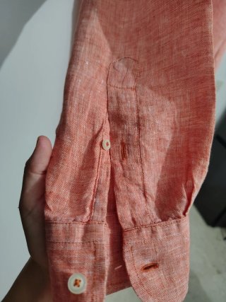 Camicia Doppelganger 100% Lino Color salmone