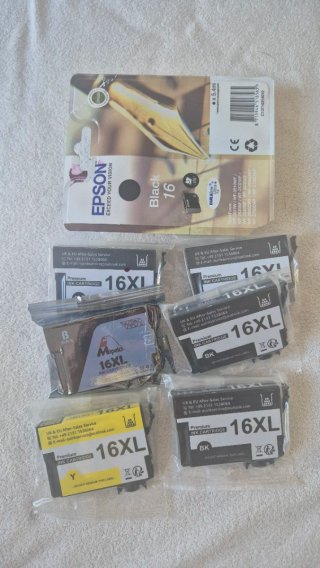 Cartuchos Tinta Epson 16XL Negro y Amarillo