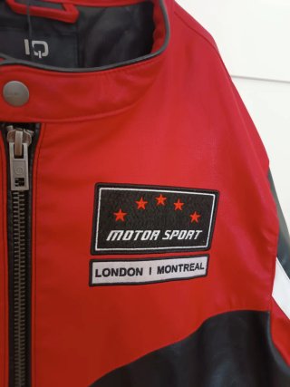 Chaqueta Biker Cuero Sintético Hombre