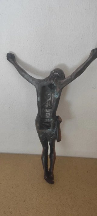 Cristo Crucificado Antiguo Metal Grande
