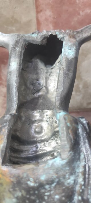 Cristo Crucificado Antiguo Metal Grande