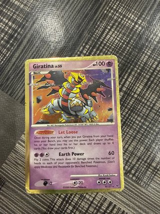 Carta Pokémon Giratina Lv.55 2009 9/127