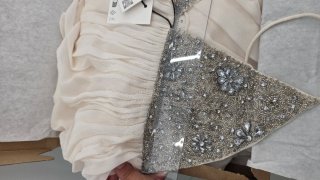 Vestido Viral Zara Midi Pedrería Talla L