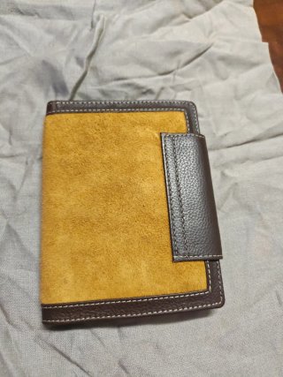 Cartera Loewe Piel y Ante Marrón/Mostaza