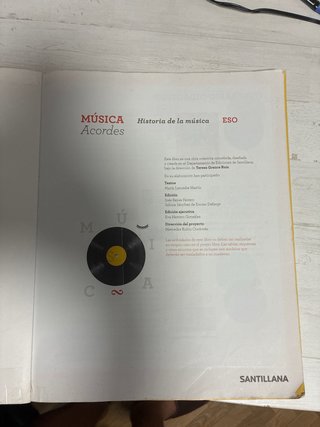 Libro Música 3º ESO - Historia de la Música