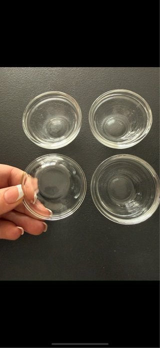 4 Ciotoline Vetro Trasparente