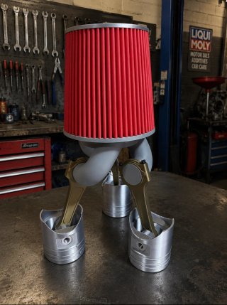 Lámpara Motor Industrial XL-Exclusiva de Colección