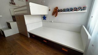 Litera modular con cama y almacenaje
