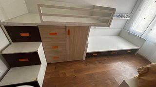 Litera modular con cama y almacenaje