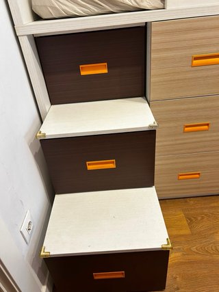 Litera modular con cama y almacenaje