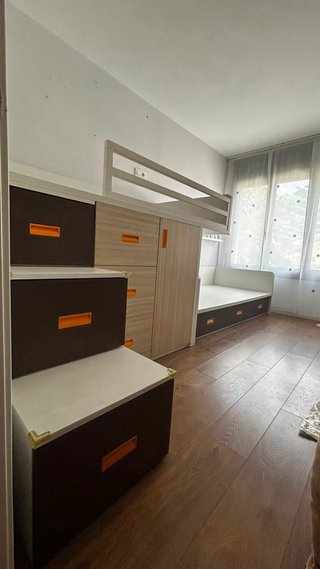 Litera modular con cama y almacenaje