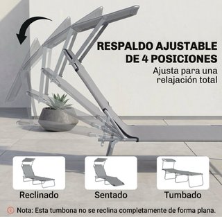 Tumbona plegable con toldo