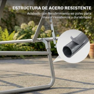Tumbona plegable con toldo
