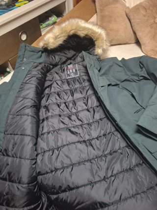 Abrigo Springfield verde con capucha
