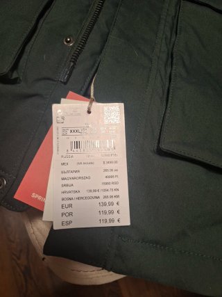 Abrigo Springfield verde con capucha