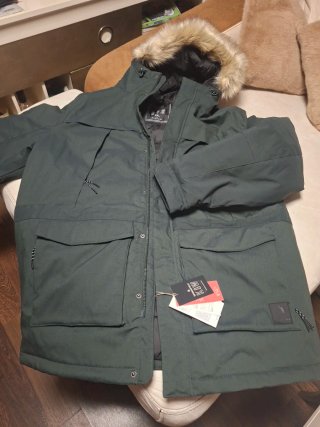 Abrigo Springfield verde con capucha