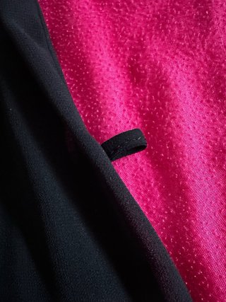 Vestido/blusa negra manga larga satinado.