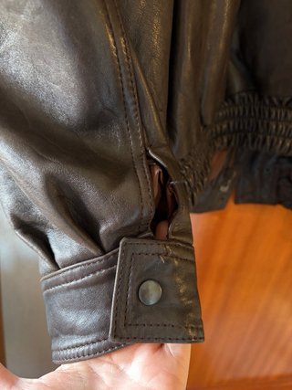 Chaqueta de piel hombre marrón