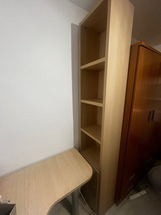 Mesa de escritorio L madera y metal