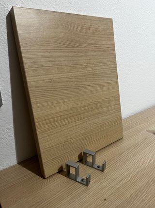 Mesa de escritorio L madera y metal