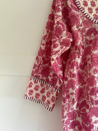Vestido Kaftan Algodón Block Print