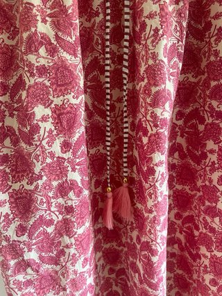 Vestido Kaftan Algodón Block Print