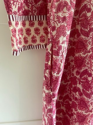 Vestido Kaftan Algodón Block Print