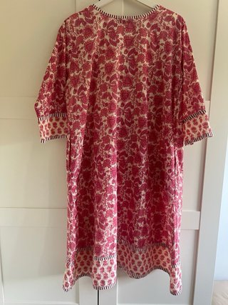 Vestido Kaftan Algodón Block Print
