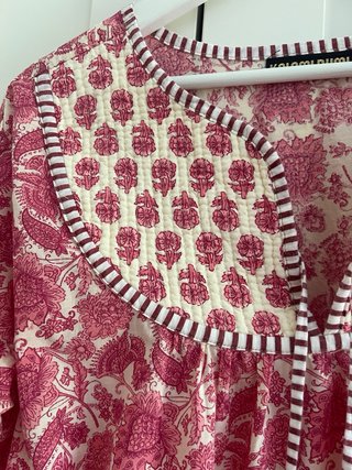 Vestido Kaftan Algodón Block Print