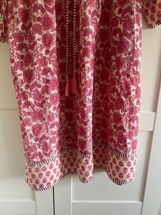 Vestido Kaftan Algodón Block Print