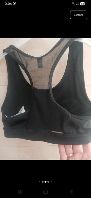 Top deportivo Puma adolescente negro