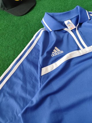 Maglietta Polo Adidas Vintage Y2K Blu