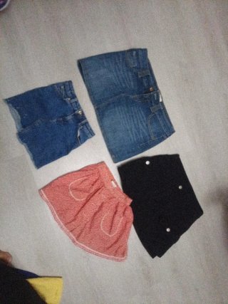 Lotes faldas cortas verano desliza 1€ cu