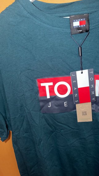 Camiseta Tommy Jeans Verde Azulado