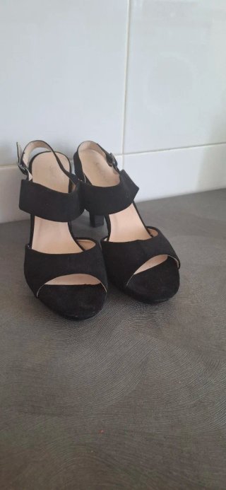 Sandalias tacón negras talla 41