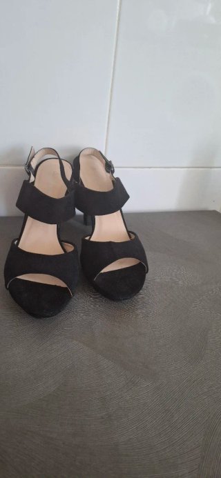 Sandalias tacón negras talla 41