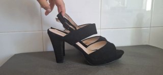 Sandalias tacón negras talla 41