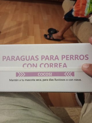 Paraguas para perro transparente