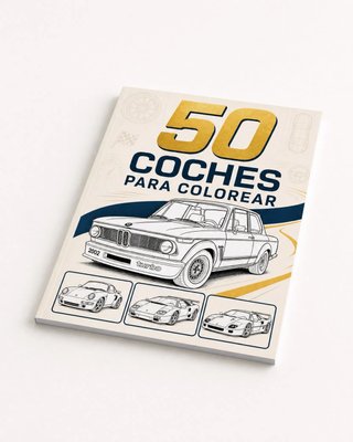 Libro colorear 50 coches