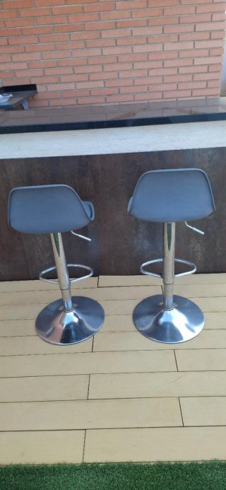 Taburetes de bar grises (2 unidades)