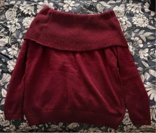 Jersey rojo escote Bardot