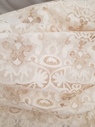 Retal cortina encaje beige acrílico