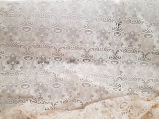 Retal cortina encaje beige acrílico