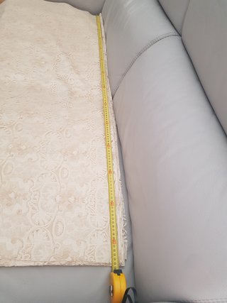 Retal cortina encaje beige acrílico