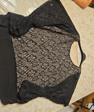 Maglietta donna pizzo  taglia XXXL effetto nude