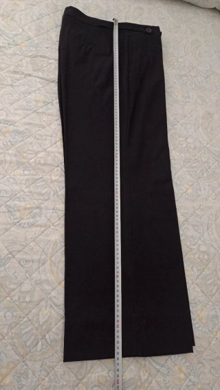 Pantalón recto Massimo Dutti negro