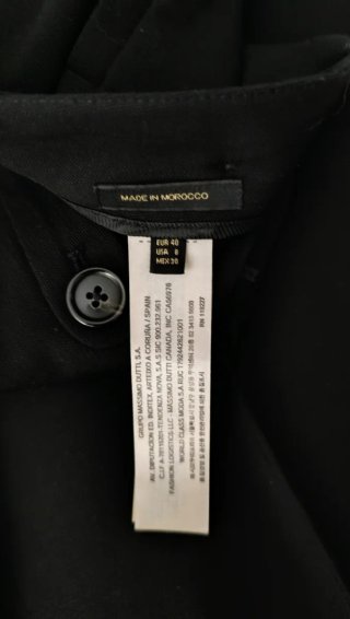 Pantalón recto Massimo Dutti negro