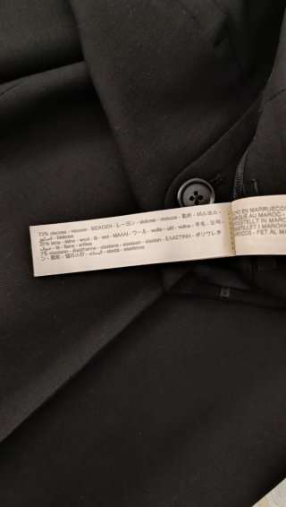 Pantalón recto Massimo Dutti negro