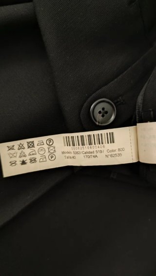 Pantalón recto Massimo Dutti negro